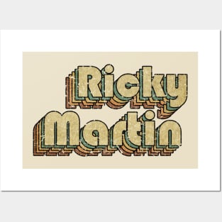 Ricky Martin // Vintage Rainbow Typography Style // 70s Posters and Art